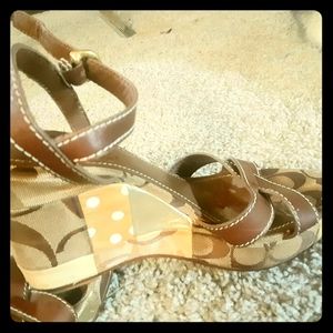 Coach ladies' sandals/wedges size 7.5